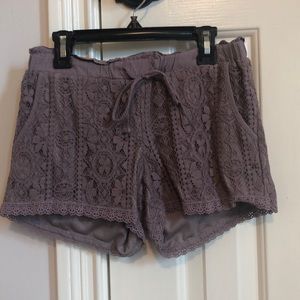 the cutest purple lace shorts !